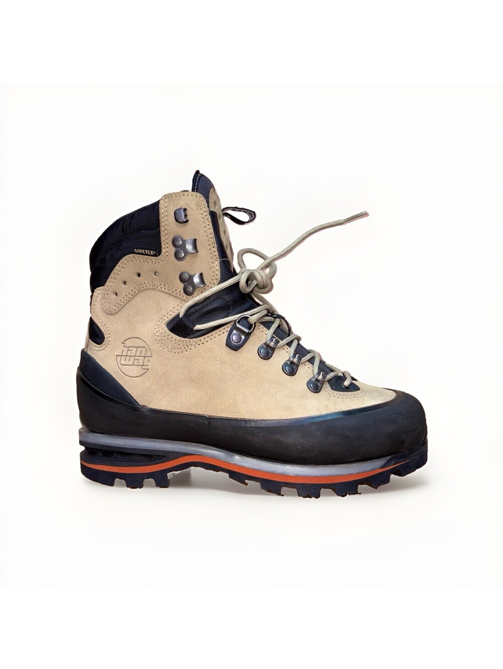 Hanwag Omega GTX Alpine Boots Men’s 8 Beige Gore Tex Mountaineering Shoes